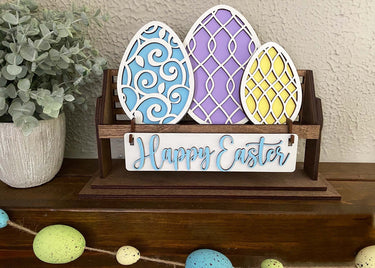 Shelf Sitter, Easter Decor, Easter Shelf Sitter Decor, Rustic Decor, Mantel Decor, Interchangeable Decor, Shelf Sitter Decor, Easter Eggs